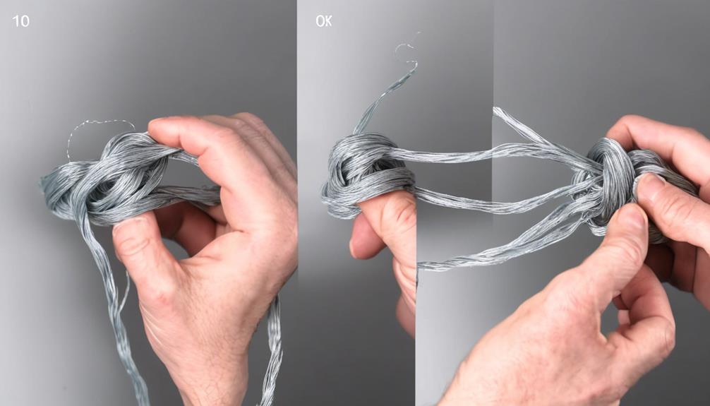 fishing line knot technique