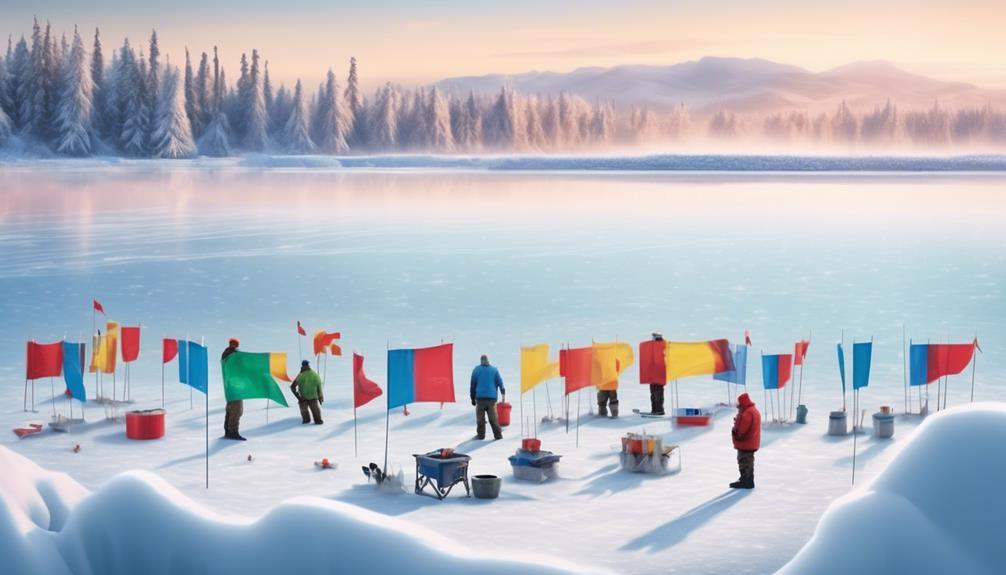 frozen lake fishing devices