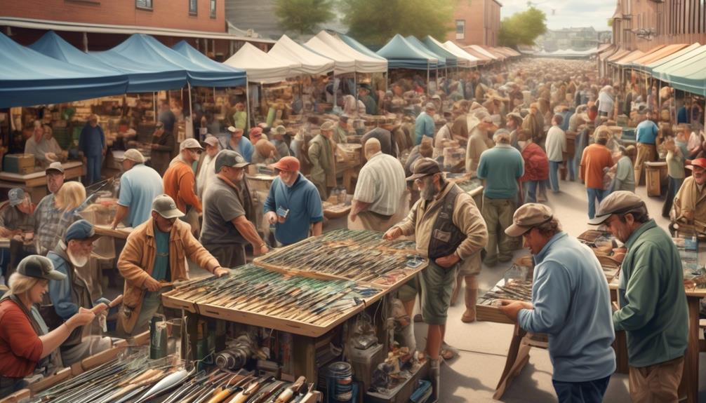 gathering for trading fishing gear