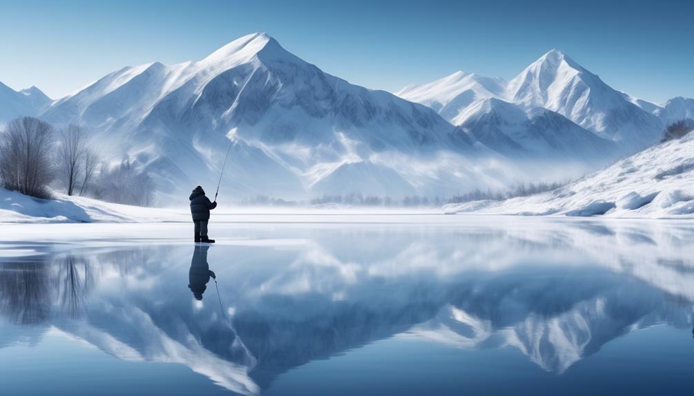 ice fishing for trout