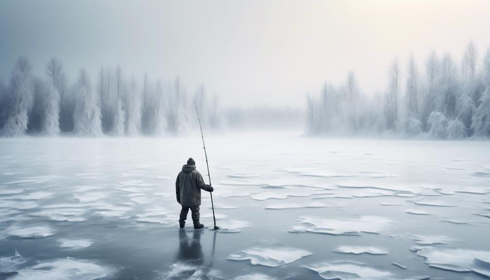 ice fishing in extreme weather