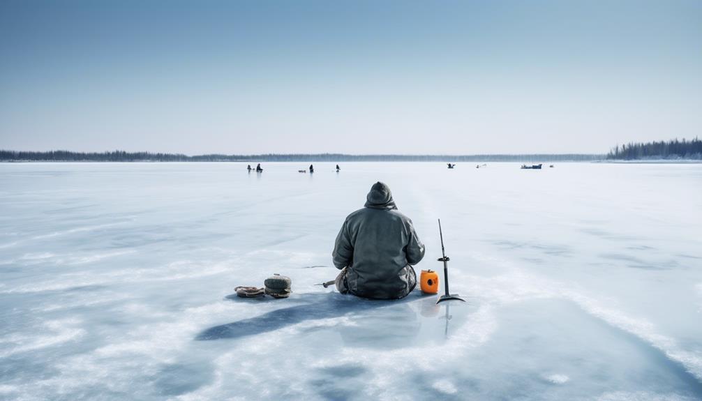 ice fishing requires patience