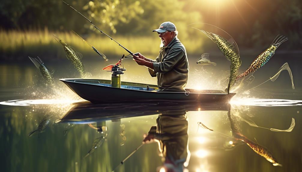 fishing lure with rotating blade