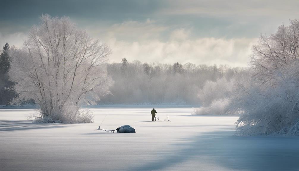 ice fishing for trout