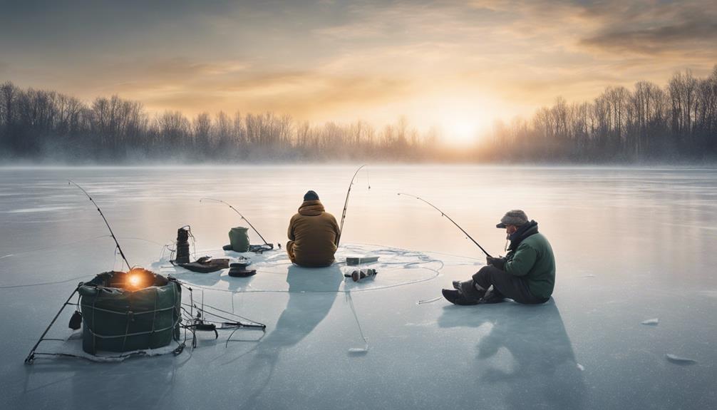 ice fishing for walleye