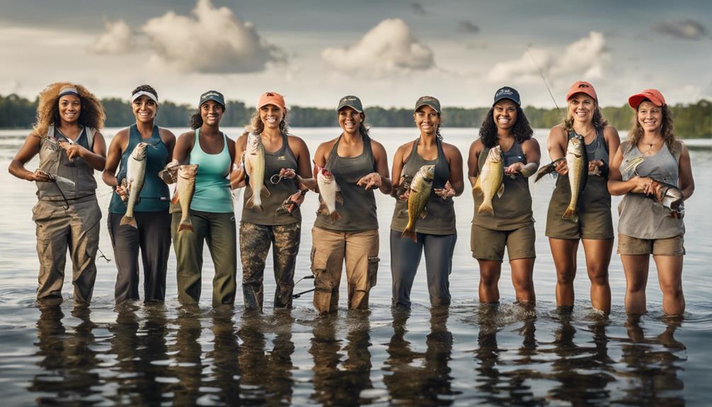 women excelling in fishing