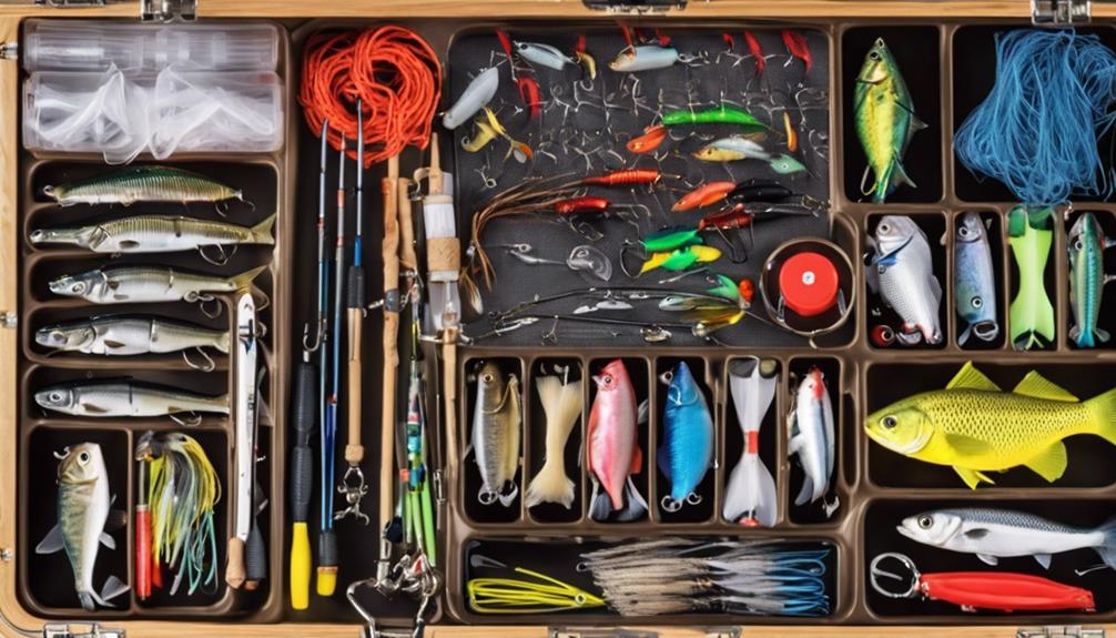 organizing fishing gear storage