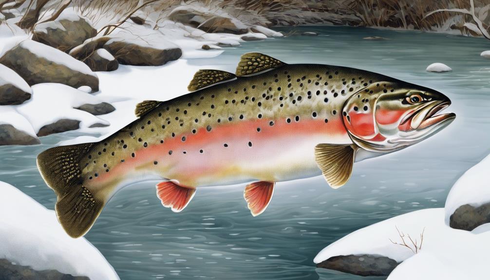 studying winter trout behavior