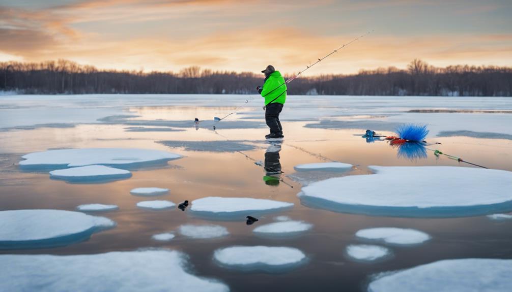 ice fishing for bass