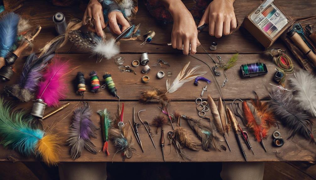 crafting intricate fishing lures