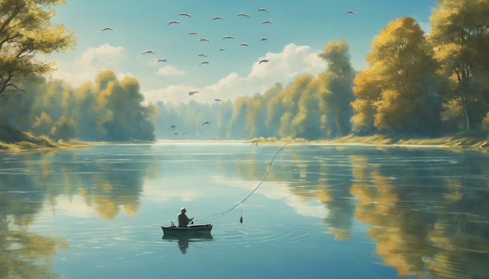 fishing on a sunny day